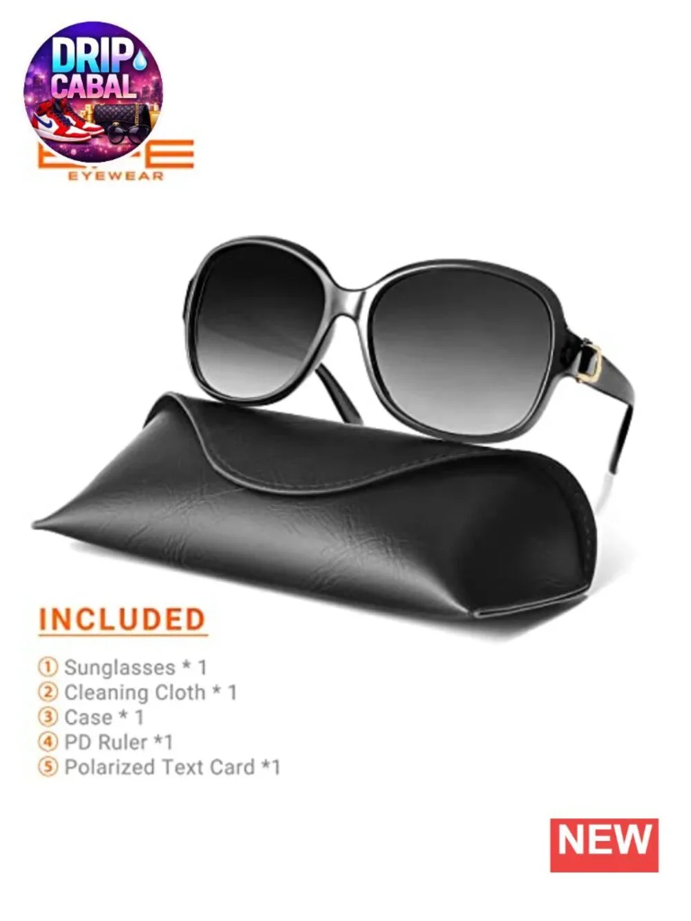 Classic Oversized Polarized Sunglasses for Women, TR90 Composite Frame, UV 400
